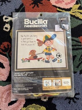 Bucilla Needlecraft 'Good Sport' Sampler — Yellow, Blue, Red, Green, Black